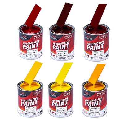 Κίτρινο υψηλή λάμψη 1k Basecoat χρώμα αυτοκινήτου αραιότερο Ακρυλικό χρώμα ψεκασμού αυτοκινήτου Χρώματα χρώματος αυτοκινήτου χρώμα σώματος αυτοκινήτου