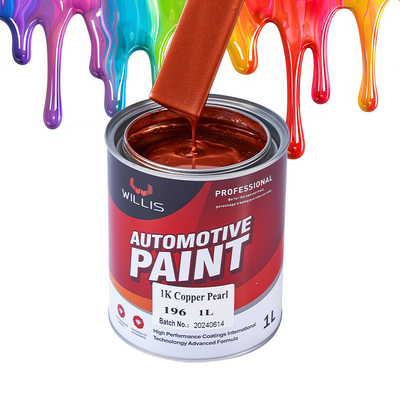 Φαρμακευτική προμήθεια Ακρυλική λάκα 1K Basecoat Μαργαριτάρι Πίνακα αυτοκινήτου 1K Copper Pearl OEM Διαθέσιμη αυτοματοποιημένη επεξεργασία Πίνακα αυτοκινήτου