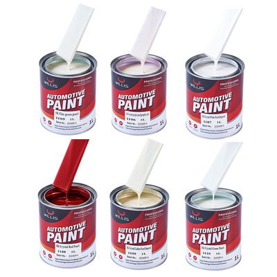 1k Base Coat Ακρυλική μπογιά Πολλαπλά χρώματα Αυτοκινητοβιομηχανία Φινίρισμα μπογιά Ασημένια μπογιά