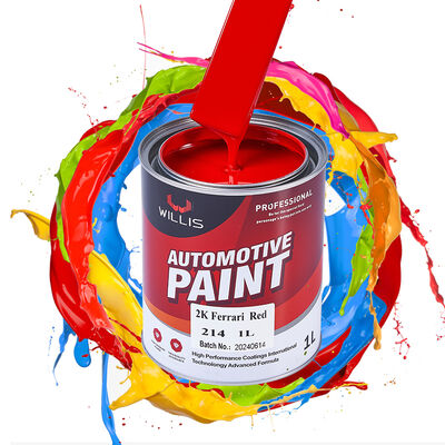 Chinese Red Acrylic Resin Automotive Paint Solid 2K Automotive Repair Paint with Automotive Thinner Spray for Plastic Coating