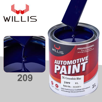 Φαρμακευτικές προμήθειες WILLIS 2K Greenlish Blue Car Paint υγρή επικάλυψη Αυτοκινητοβιομηχανίας Top Coat Ακρυλική ρητίνη basecoat για πλαστική επικάλυψη