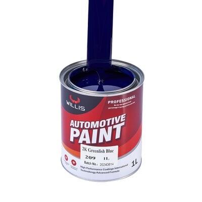 Φαρμακευτικές προμήθειες WILLIS 2K Greenlish Blue Car Paint υγρή επικάλυψη Αυτοκινητοβιομηχανίας Top Coat Ακρυλική ρητίνη basecoat για πλαστική επικάλυψη