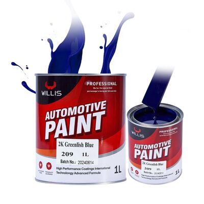Φαρμακευτικές προμήθειες WILLIS 2K Greenlish Blue Car Paint υγρή επικάλυψη Αυτοκινητοβιομηχανίας Top Coat Ακρυλική ρητίνη basecoat για πλαστική επικάλυψη