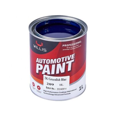 Φαρμακευτικές προμήθειες WILLIS 2K Greenlish Blue Car Paint υγρή επικάλυψη Αυτοκινητοβιομηχανίας Top Coat Ακρυλική ρητίνη basecoat για πλαστική επικάλυψη