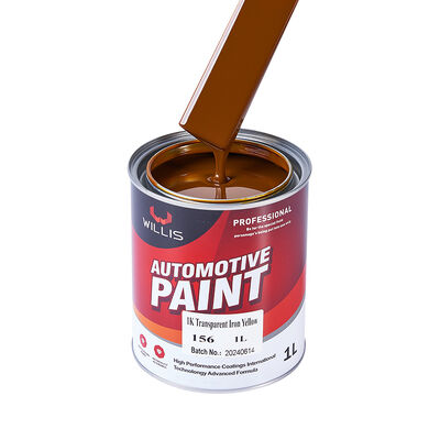 1K Transparent Iron Yellow Basecoat Auto Paint Acrylic Resin Liquid Coating Plastic Coating Spray Application Car Refinish OEM