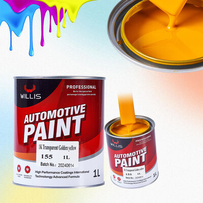 1K Transparent Golden Yellow Automotive Spray Paint Liquid Coating One-Component Acrylic Resin Car Refinish Solid Color