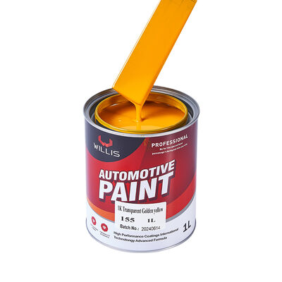 1K Transparent Golden Yellow Automotive Spray Paint Liquid Coating One-Component Acrylic Resin Car Refinish Solid Color
