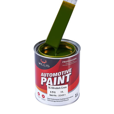 Chinese Made 1K Basecoat Auto Liquid Coating Solid Olivedark Green Car Repair Paint Spray Application Acrylic Resin Excellent