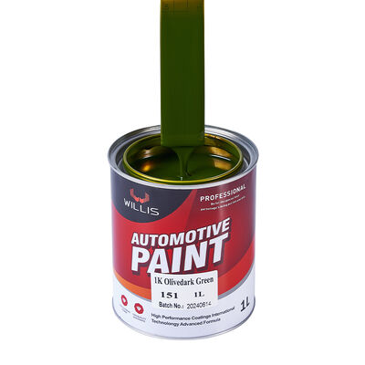 Chinese Made 1K Basecoat Auto Liquid Coating Solid Olivedark Green Car Repair Paint Spray Application Acrylic Resin Excellent