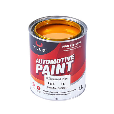 Willis 1K Basecoat Auto Refinish Car Paint Σκληρό χρώμα 1K 2K Ακρυλική κάλυψη ρητίνης Διαφανής κίτρινη χρώση επισκευής αυτοκινήτων Κίνα