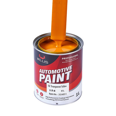 Willis 1K Basecoat Auto Refinish Car Paint Σκληρό χρώμα 1K 2K Ακρυλική κάλυψη ρητίνης Διαφανής κίτρινη χρώση επισκευής αυτοκινήτων Κίνα