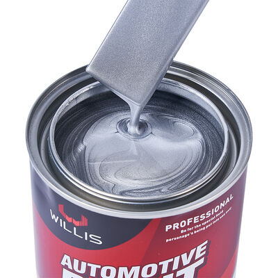 Hot Selling 1K Fine White Silver Polyurethane Thinner Auto Repair Car Acrylic Resin Coating Paint Spray Mixed Automotive Paint