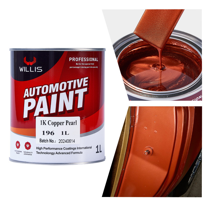Φαρμακευτική προμήθεια Ακρυλική λάκα 1K Basecoat Μαργαριτάρι Πίνακα αυτοκινήτου 1K Copper Pearl OEM Διαθέσιμη αυτοματοποιημένη επεξεργασία Πίνακα αυτοκινήτου