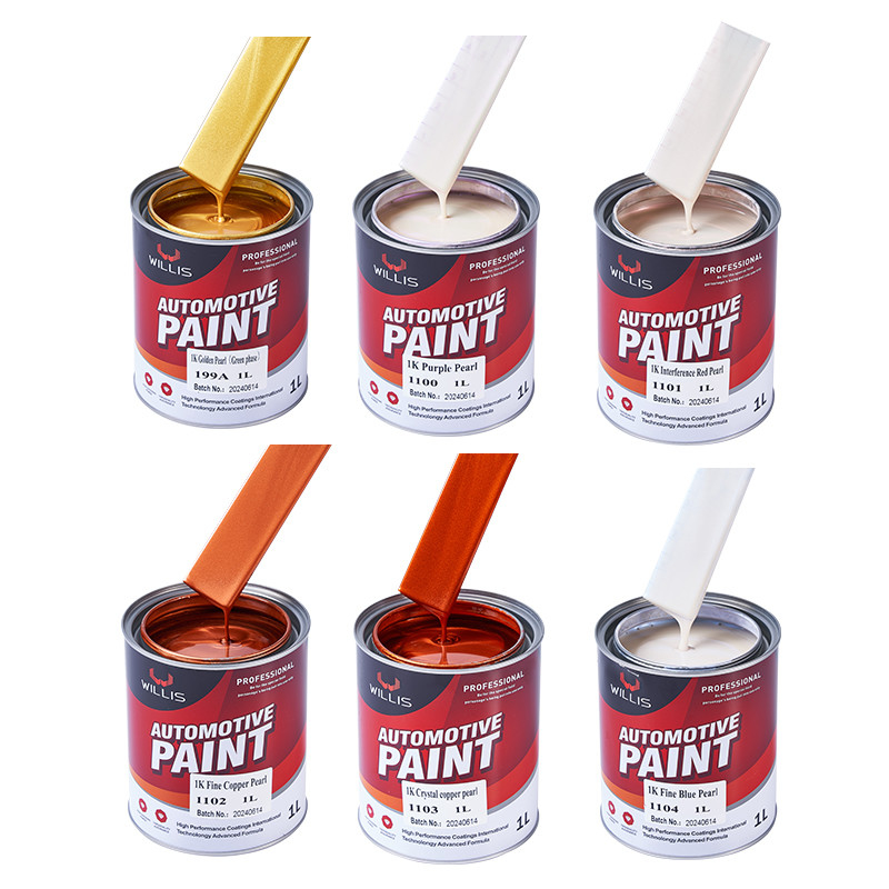1k Base Coat Ακρυλική μπογιά Πολλαπλά χρώματα Αυτοκινητοβιομηχανία Φινίρισμα μπογιά Ασημένια μπογιά